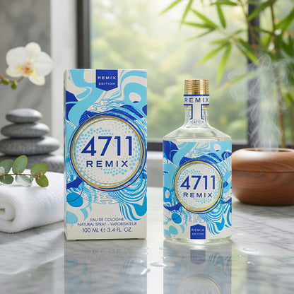 4711 Remix Sparkling Island by Muelhens, 3.4oz Eau de Cologne Spray for Unisex