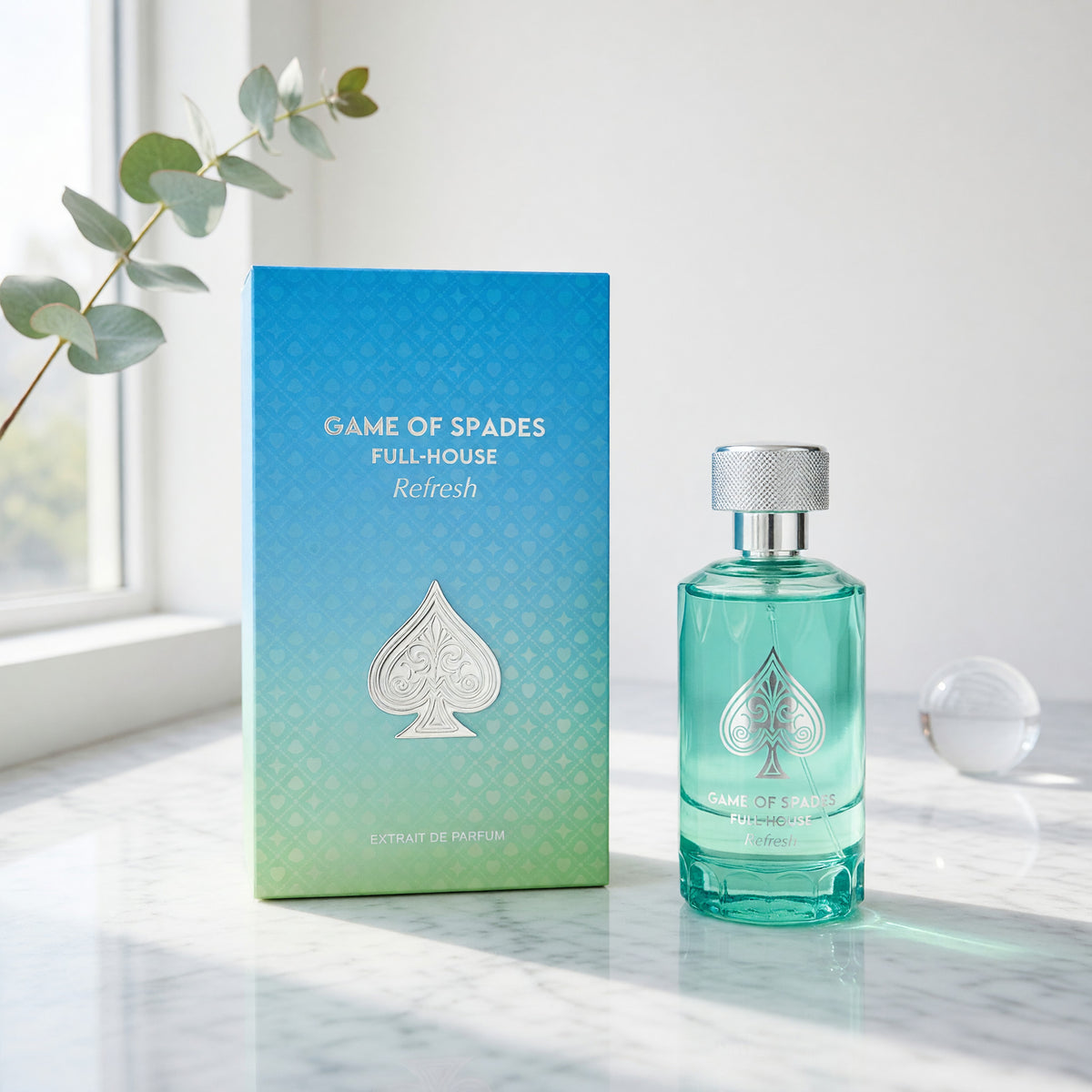 Game of Spade Full House Refresh, 3.4oz Extrait De Parfum Spray for Unisex