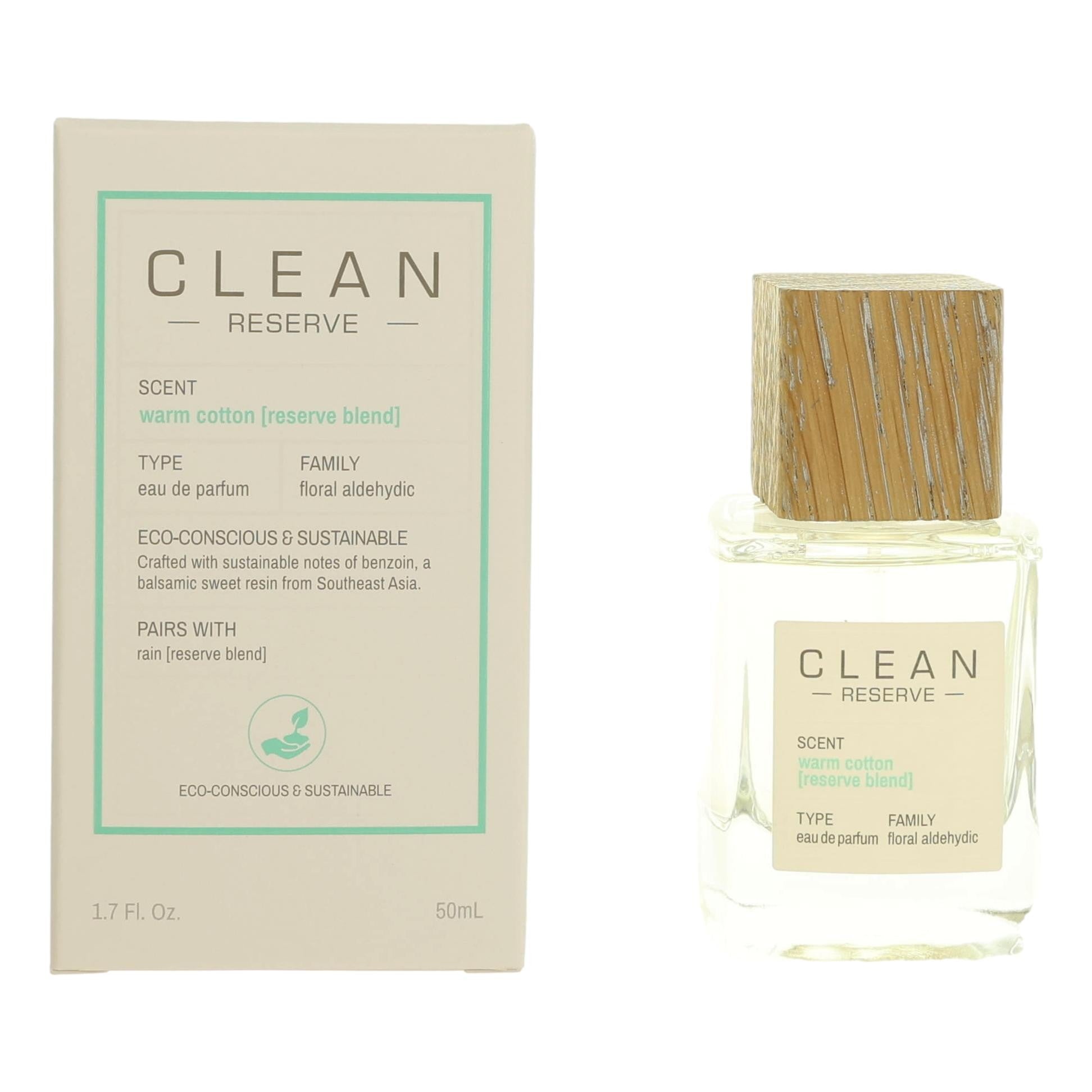 Clean Reserve Warm Cotton by Clean, 1.7 oz EDP Spray for Unisex