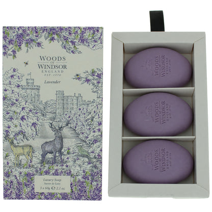 Woods of Windsor Lavender by Woods of Windsor, 3 X 2.1oz Luxury Soap women