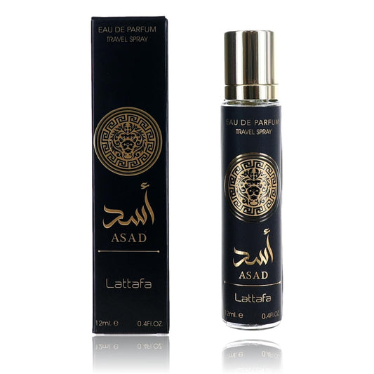 Asad by Lattafa, 0.4 oz EDP Travel Spray for Men
