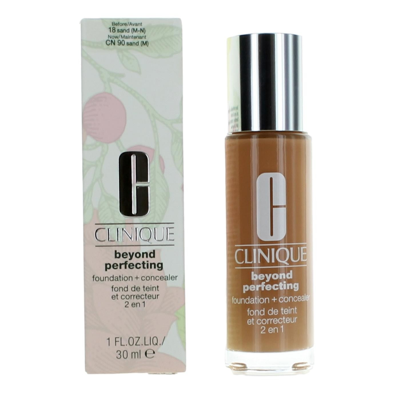 Clinique Beyond Perfecting by Clinique, 1oz Foundation + Concealer - CN 90 Sand - CN 90 Sand