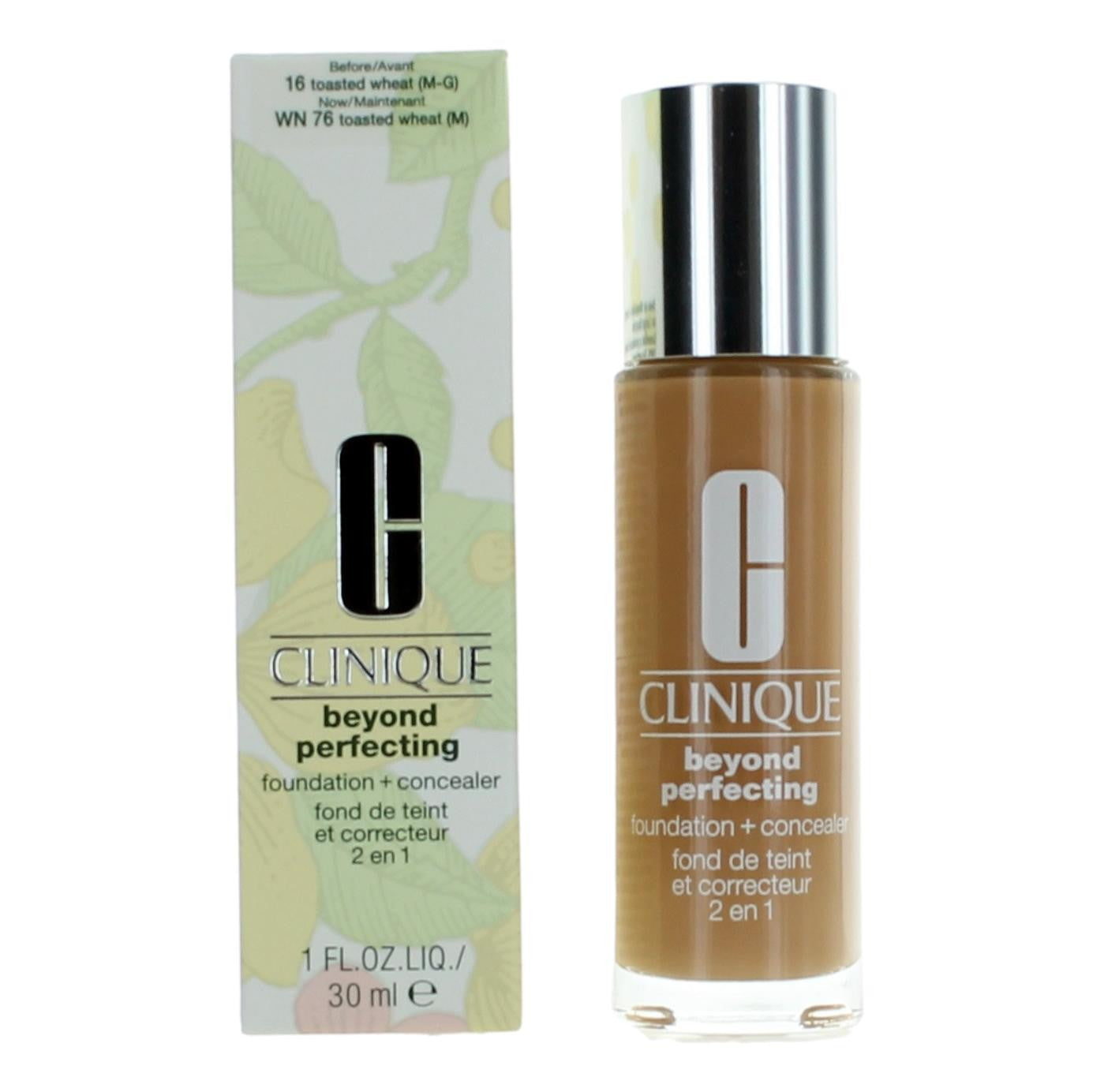 Clinique Beyond Perfecting, 1oz Foundation + Concealer - WN 76 Toasted Wheat - WN 76 Toasted Wheat