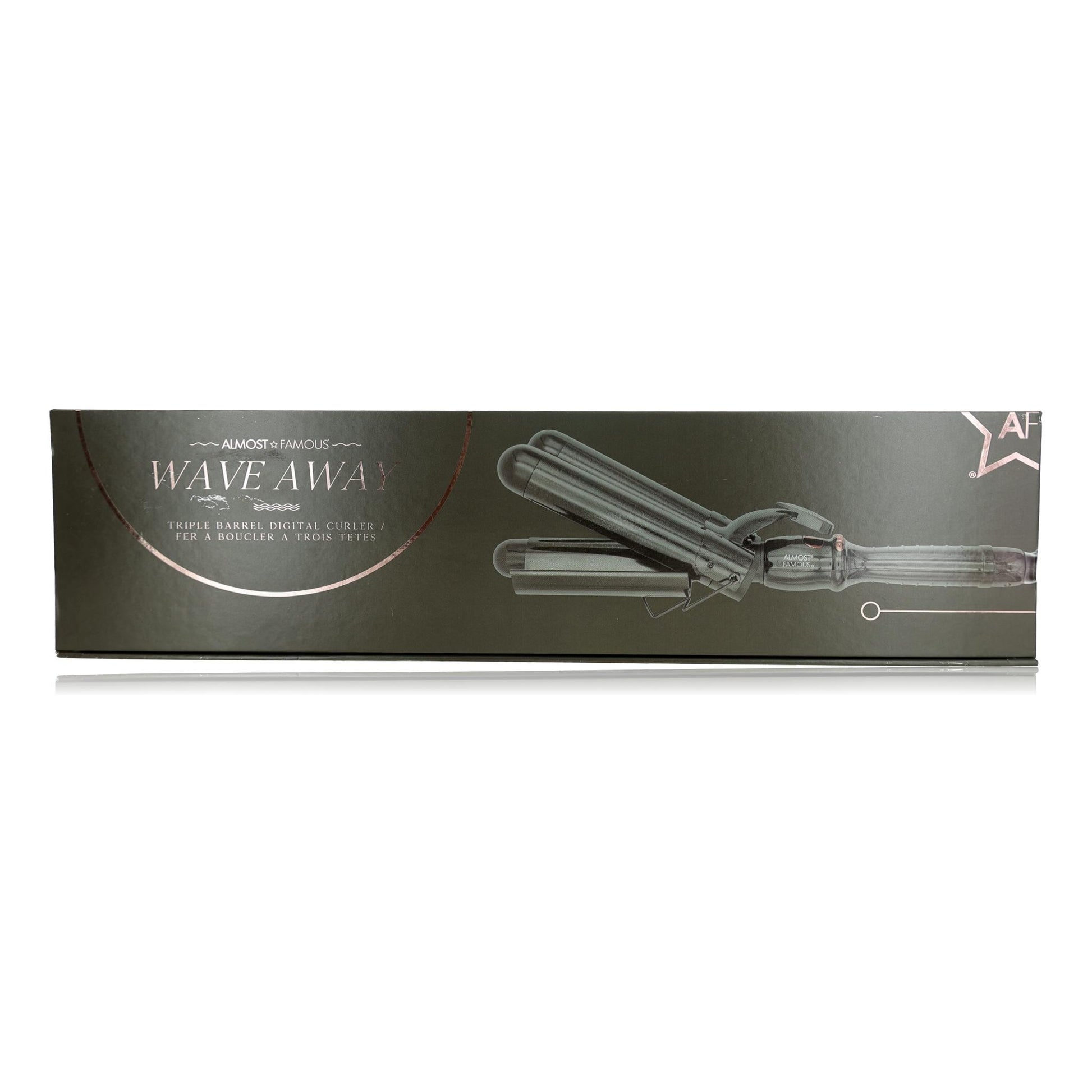Almost Famous Triple Barrel Clip Curling System by Almost Famous, Charcoal Gray