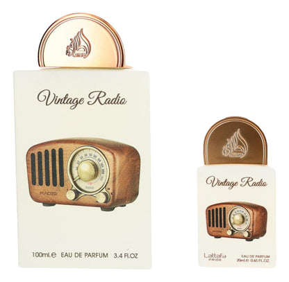 Vintage Radio by Lattafa, 3 Piece Gift Set for Unisex