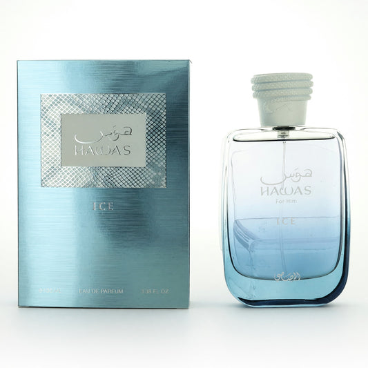 Hawas Ice by Rasasi, 3.38 oz EDP Spray for Men
