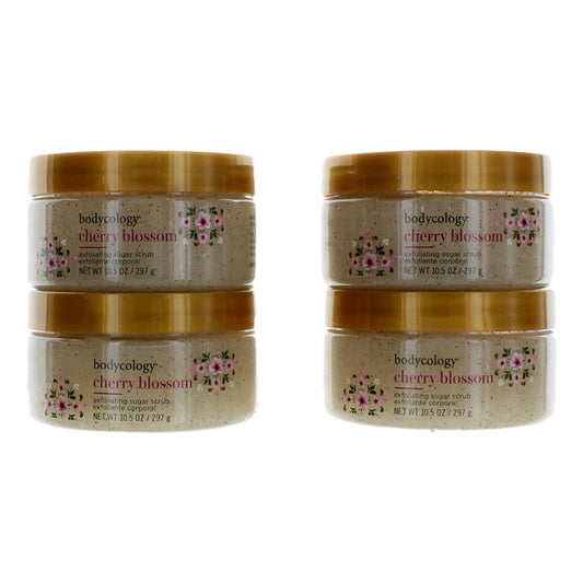 Cherry Blossom, 4 Pack of 10.5oz Each Exfoliante Sugar Scrub in Women