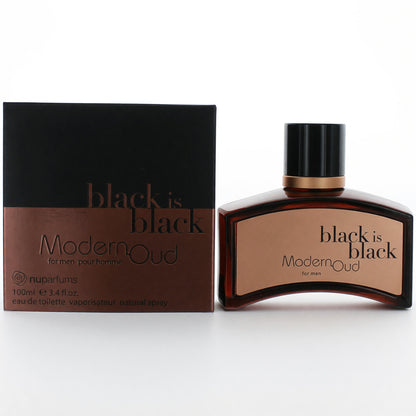 Black is Black Modern Oud by NuParfums, 3.4 oz EDT Spray for Men