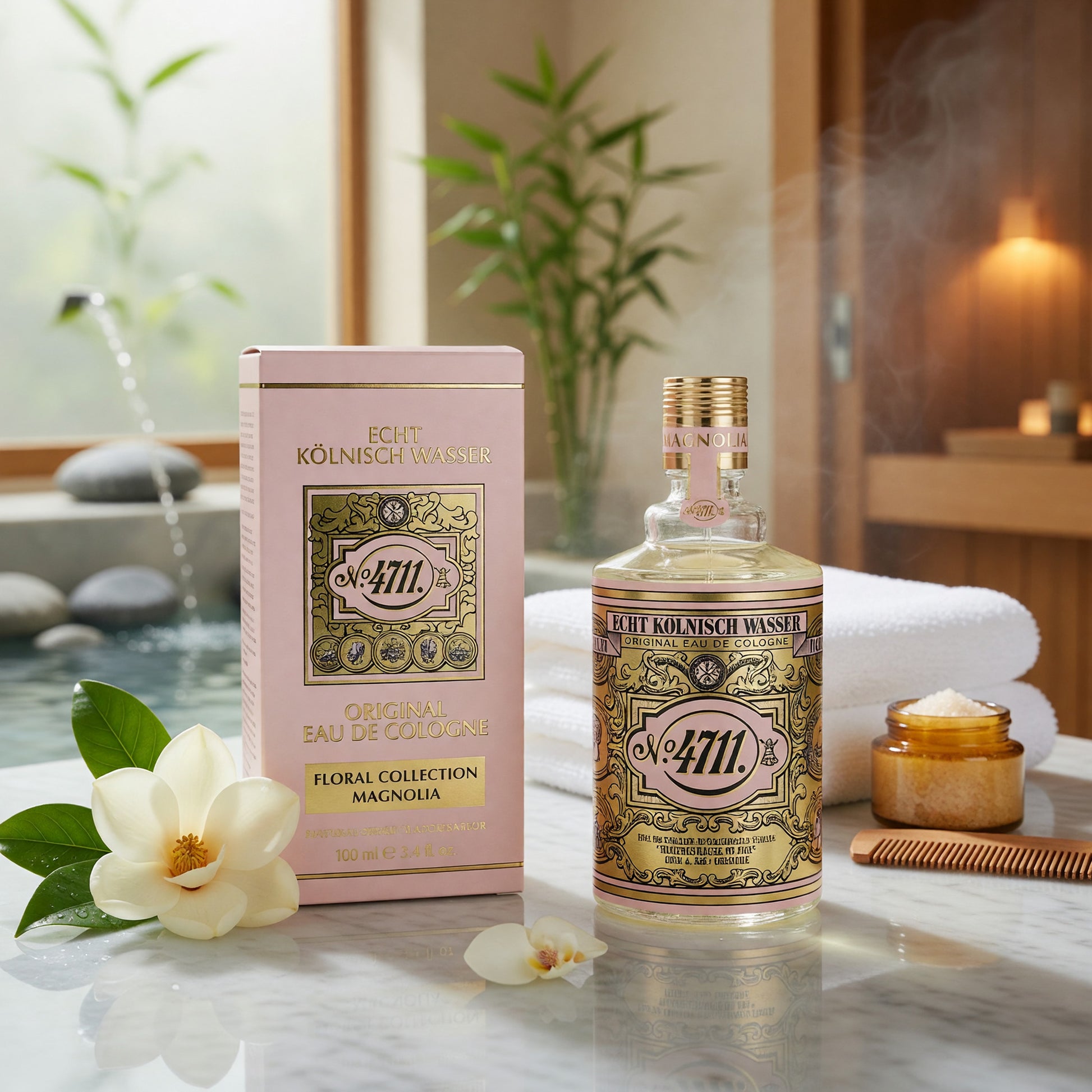 4711 Floral Collection Magnolia by 4711, 3.4oz Eau De Cologne Spray for Unisex