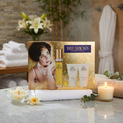 White Diamonds by Elizabeth Taylor, 4 Piece Gift Set women (With 1.7oz)