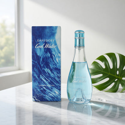 Cool Water Oceanic Edition by Davidoff, 3.3 oz EDT Spray for Women