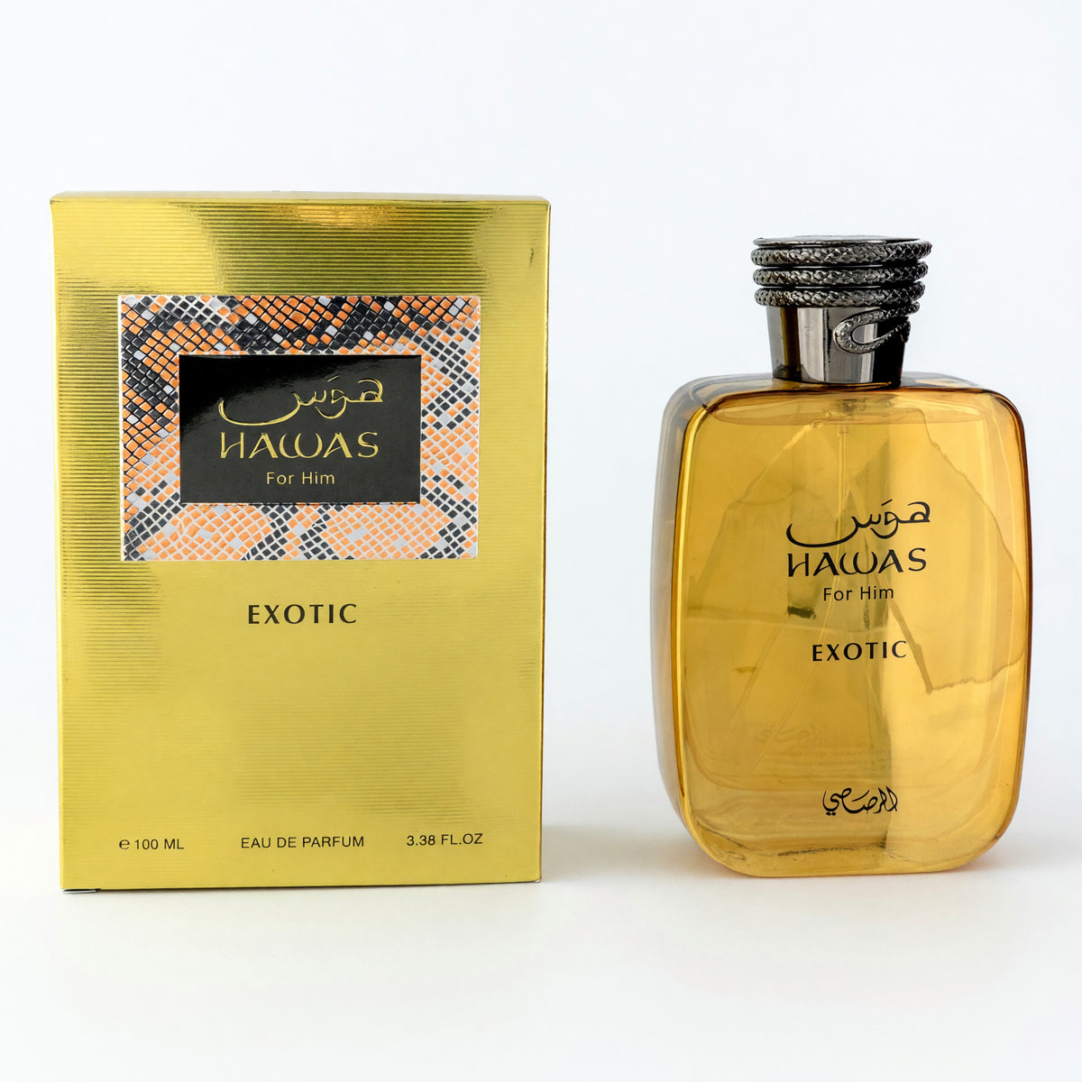Hawas Exotic for Him by Rasasi, 3.4 oz EDP Spray for Men