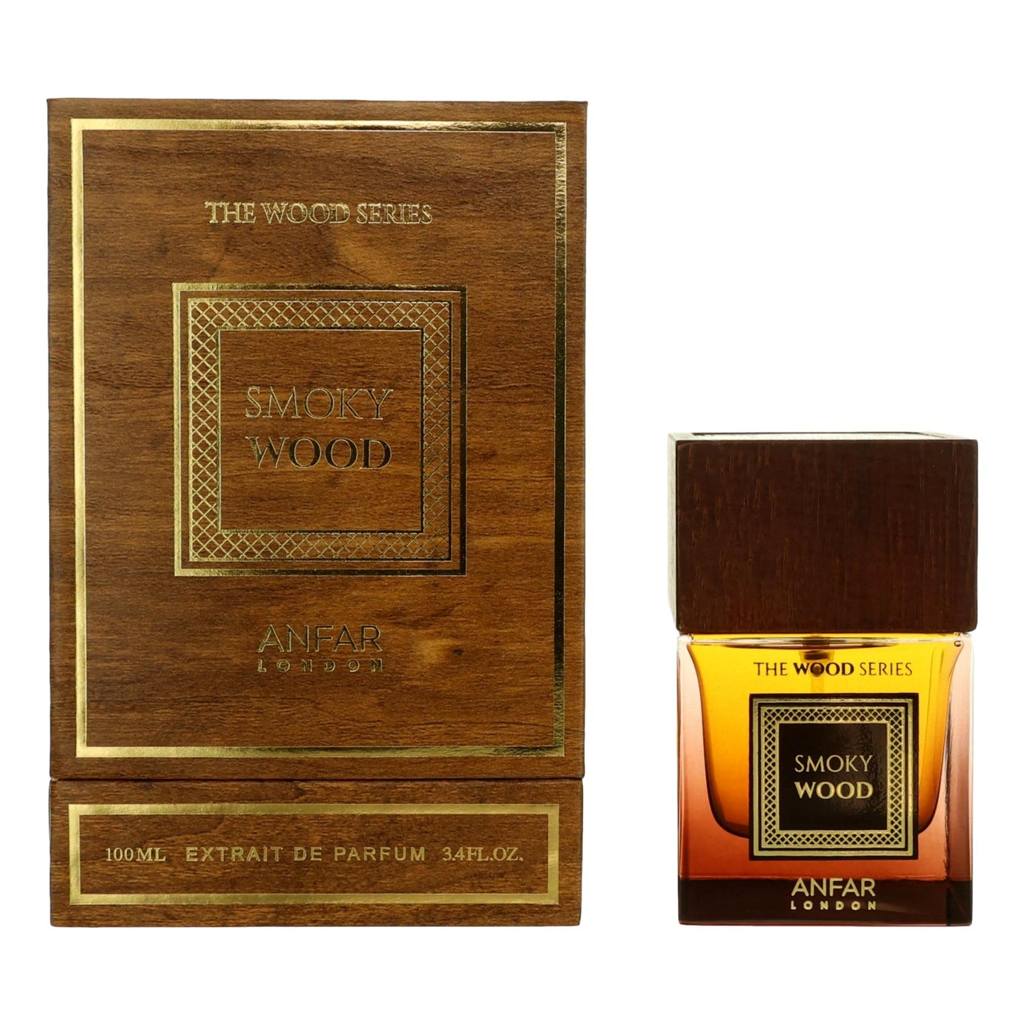 The Wood Series Smoky Wood by Anfar, 3.4oz Extrait de Parfum Spray men