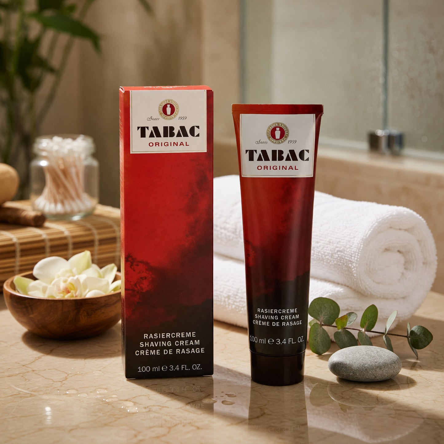 Tabac by Maurer & Wirtz, 3.4 oz Shaving Cream for Men