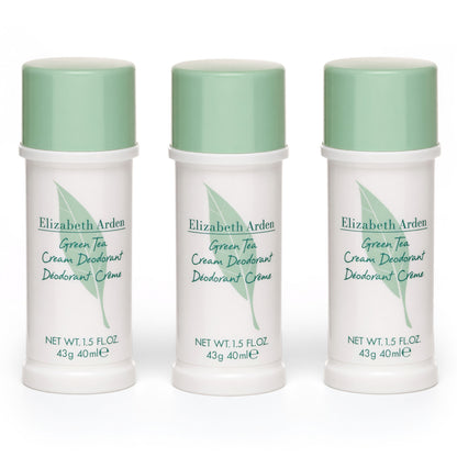 Green Tea by Elizabeth Arden, 3x1.5oz (4.5oz total) Cream Deodorant women