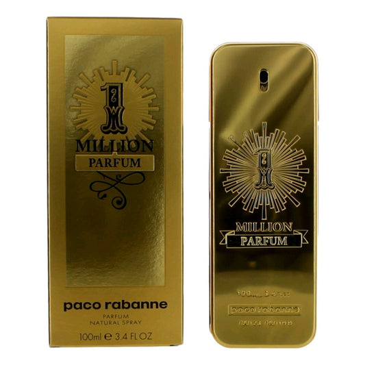1 Million by Paco Rabanne, 3.4 oz Pure Parfum Spray for Men