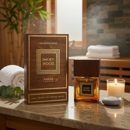 The Wood Series Smoky Wood by Anfar, 3.4oz Extrait de Parfum Spray men