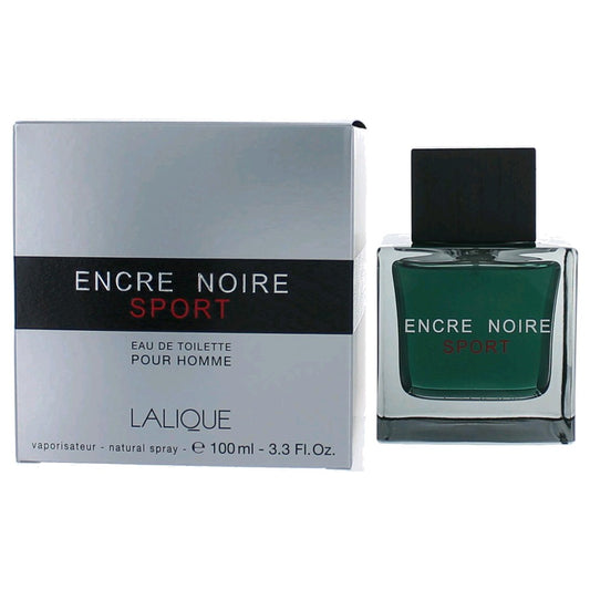 Encre Noire Sport by Lalique, 3 oz EDT Spray for Men