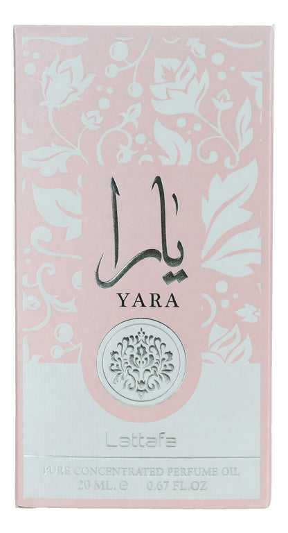 Yara by Lattafa, 0.67 oz Concentrated Perfume Oil for Women  