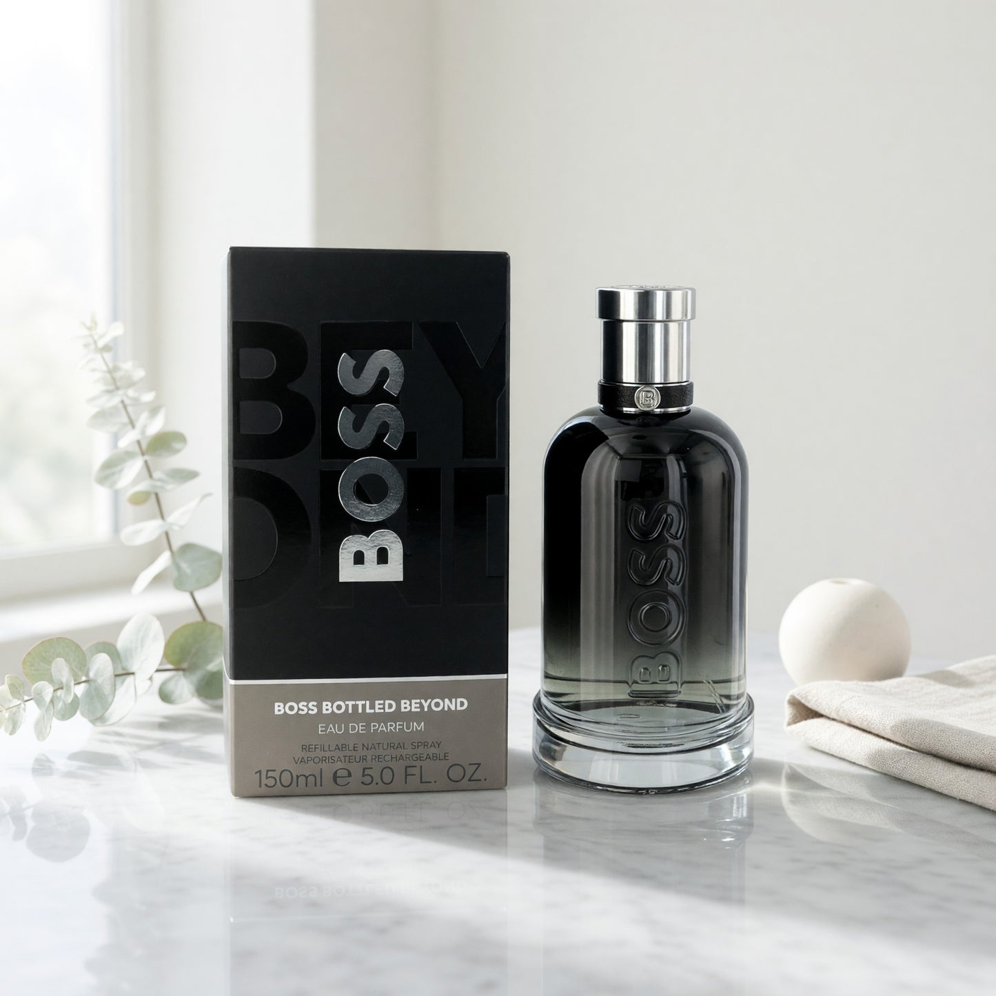Boss Bottled Beyond by Hugo Boss, 5 oz EDP Spray Refillable for Men