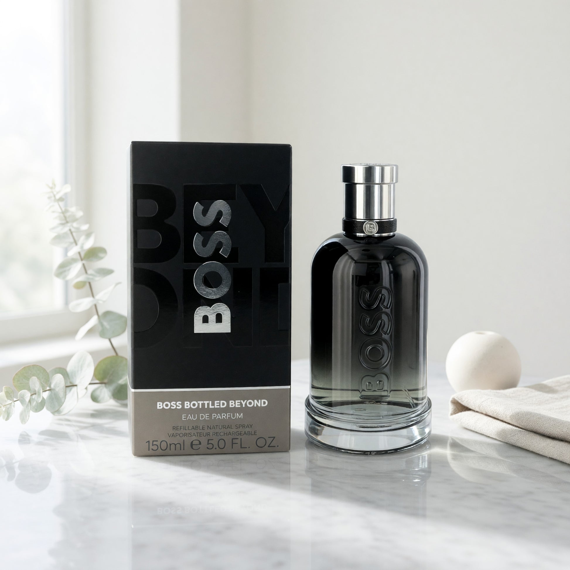 Boss Bottled Beyond by Hugo Boss, 5 oz EDP Spray Refillable for Men