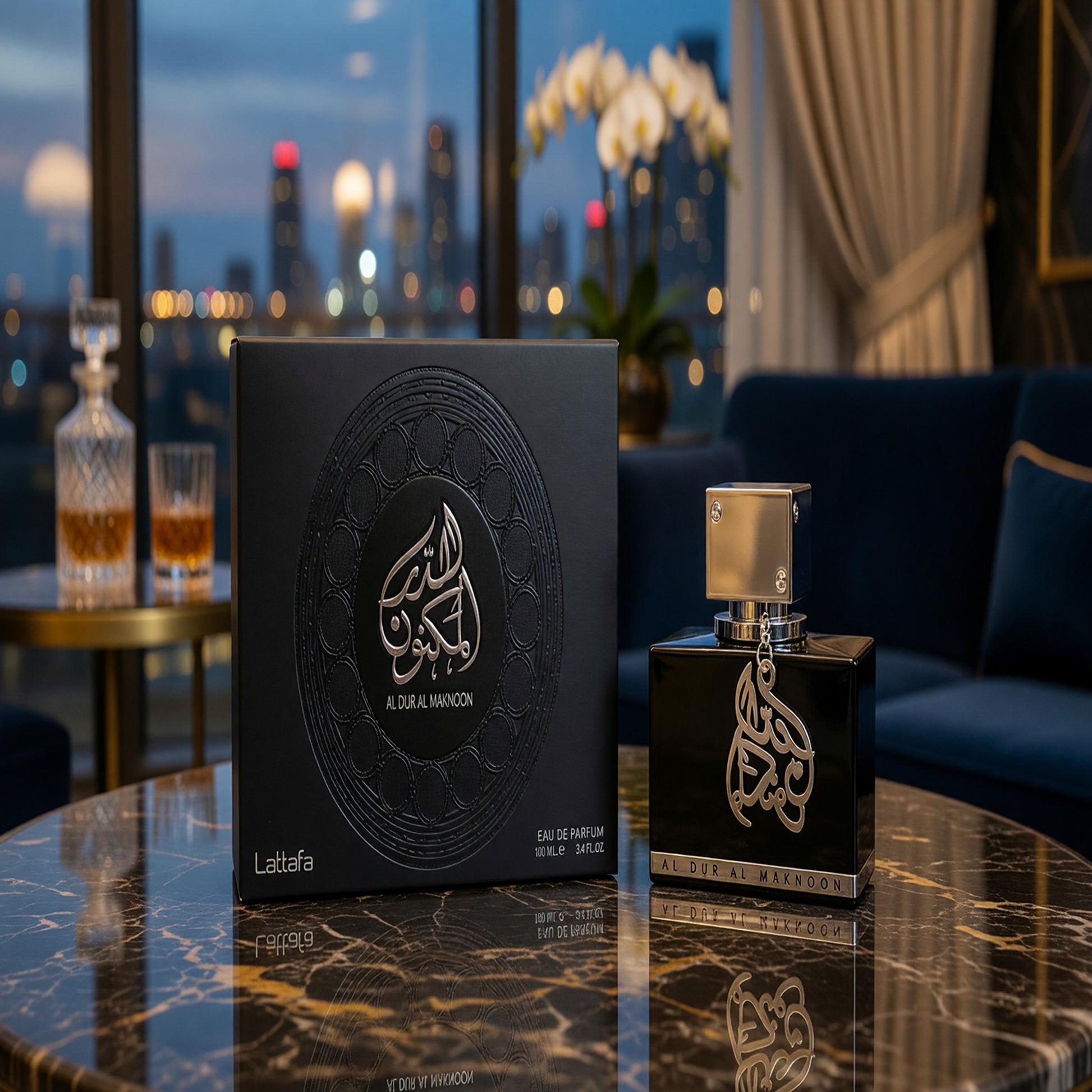 Al Dur Al Maknoon Silver by Lattafa, 3.4 oz EDP Spray for