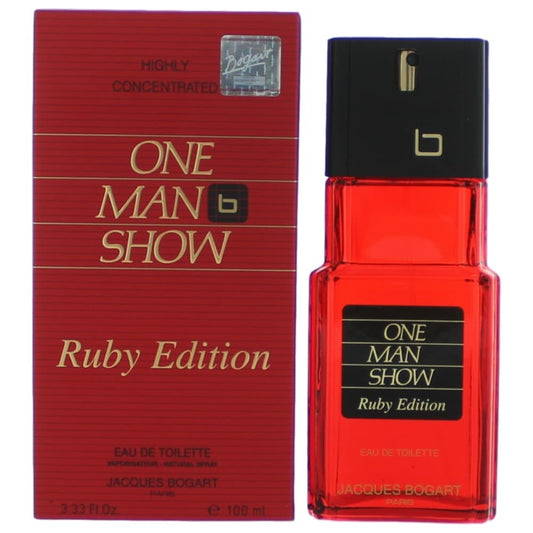 One Man Show Ruby Edition by Jacques Bogart, 3.3 oz EDT Spray for Men