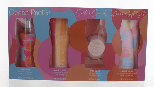 OP Cotton Candy Skies by Ocean Pacific, 4 Piece Gift Set for Women
