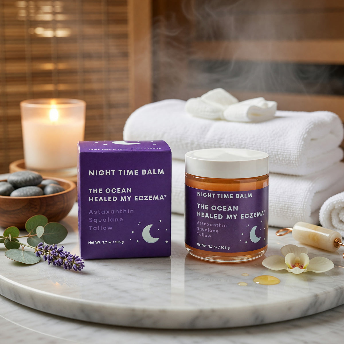 The Ocean Healed My Eczema by HBTO, 3.7 oz Night Time Balm 