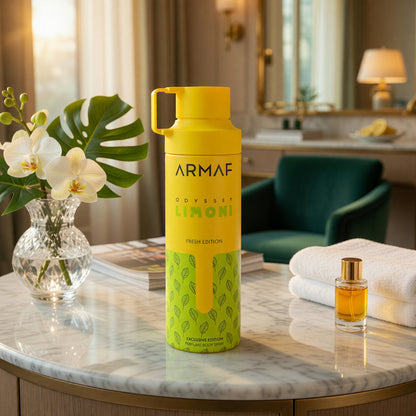 Odyssey Limoni Fresh Edition by Armaf, 6.8 oz Body Spray for Men 