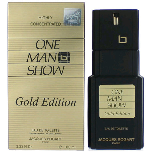 One Man Show Gold Edition by Jacques Bogart, 3.3 oz EDT Spray for Men