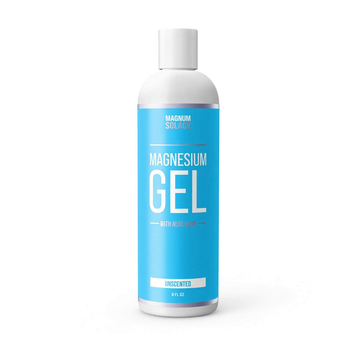 Magnesium Gel with Aloe Vera by Magnum Solace, 8 oz Gel - Unscented 