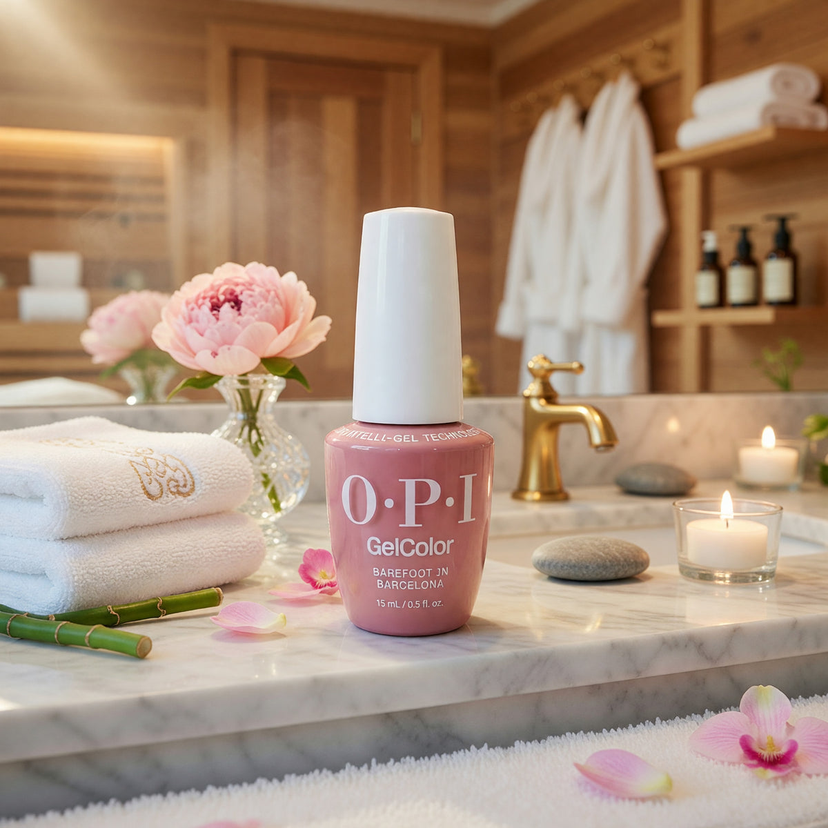 OPI Gel Nail Polish by OPI, 0.5 oz Gel Color - Barefoot in Barcelona - Barefoot in Barcelona