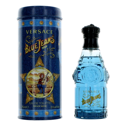 Blue Jeans by Versace, 2.5 oz EDT Spray for Men