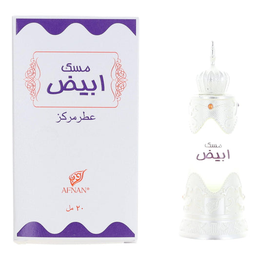 Musk Abiyad by Afnan, .67 oz Perfume Oil for Unisex