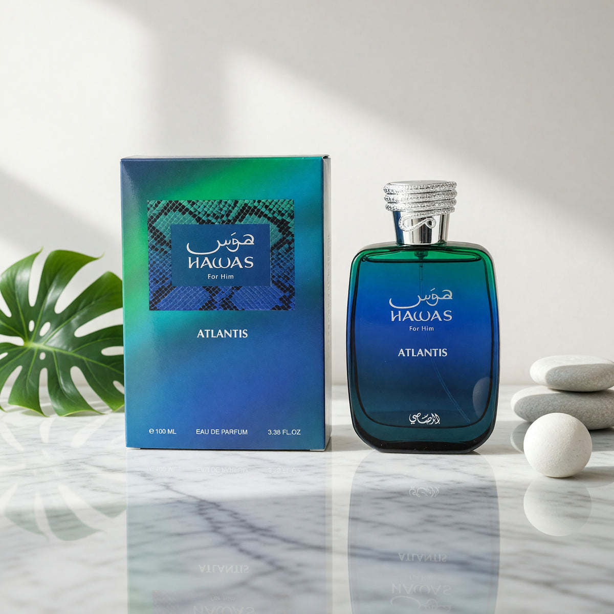 Hawas Atlantis by Rasasi, 3.3 oz EDP spray for Men 