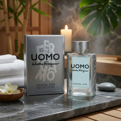 Uomo Casual Life by Salvatore Ferragamo, 3.4 oz EDT Spray for Men