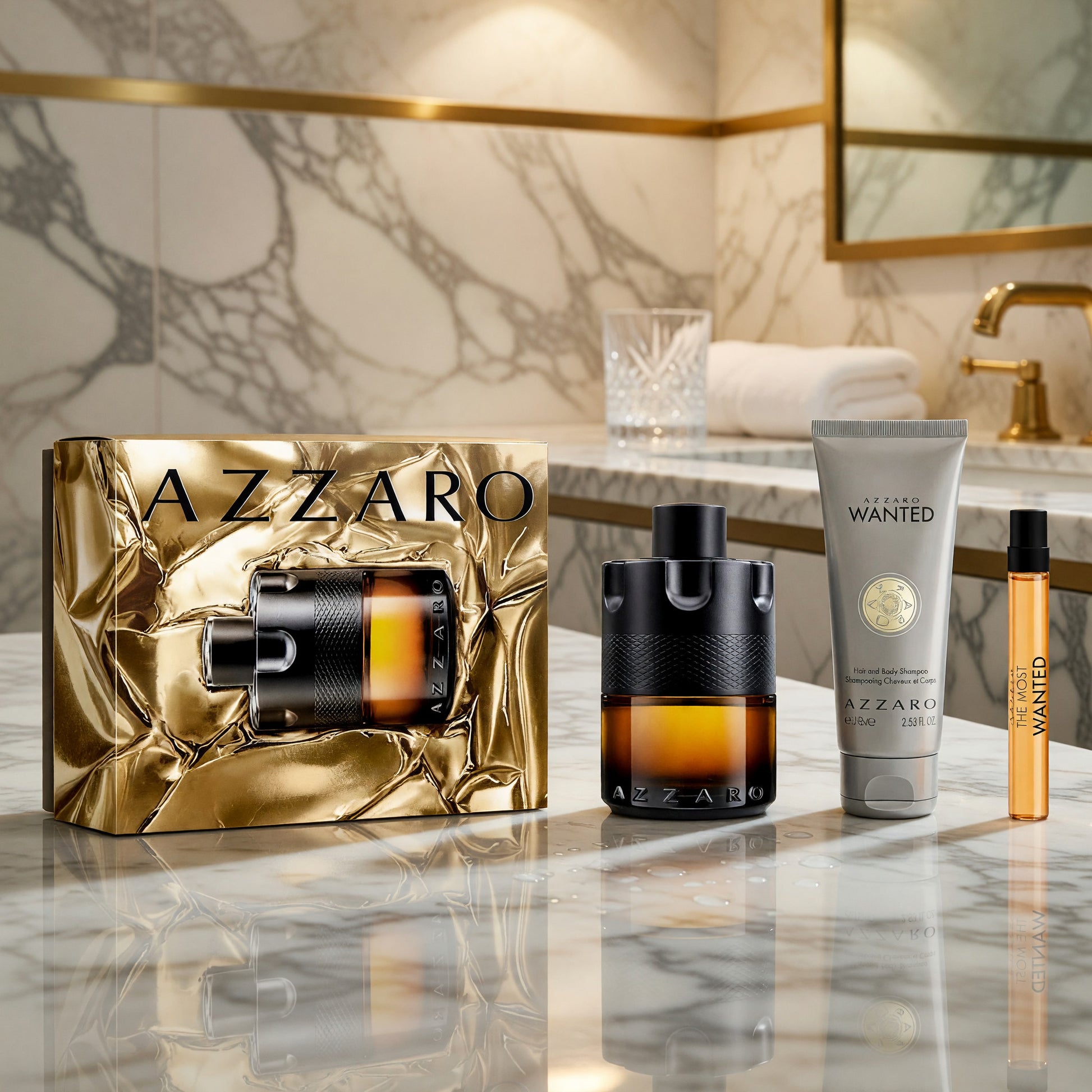Azzaro The Most Wanted by Azzaro, 3 Piece Set for Men