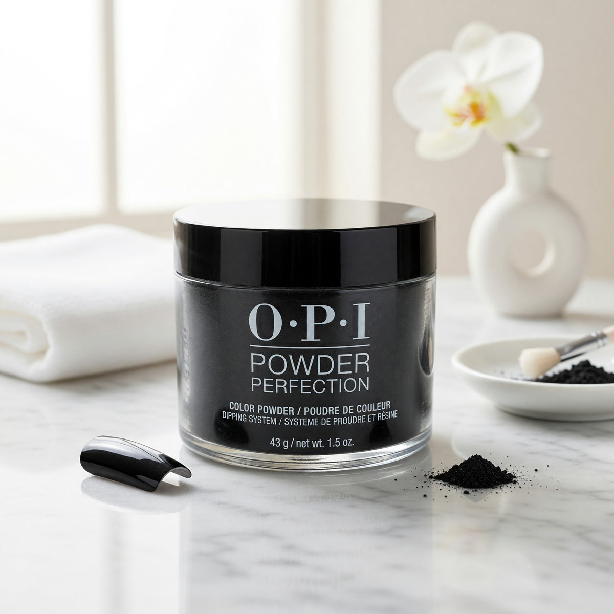 OPI Powder Perfection by OPI, 1.5 oz Color Dip Powder - Black Onyx - Black Onyx
