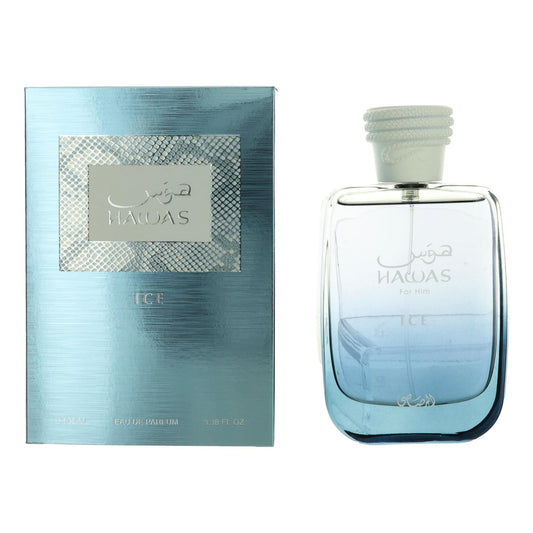 Hawas Ice by Rasasi, 3.38 oz EDP Spray for Men