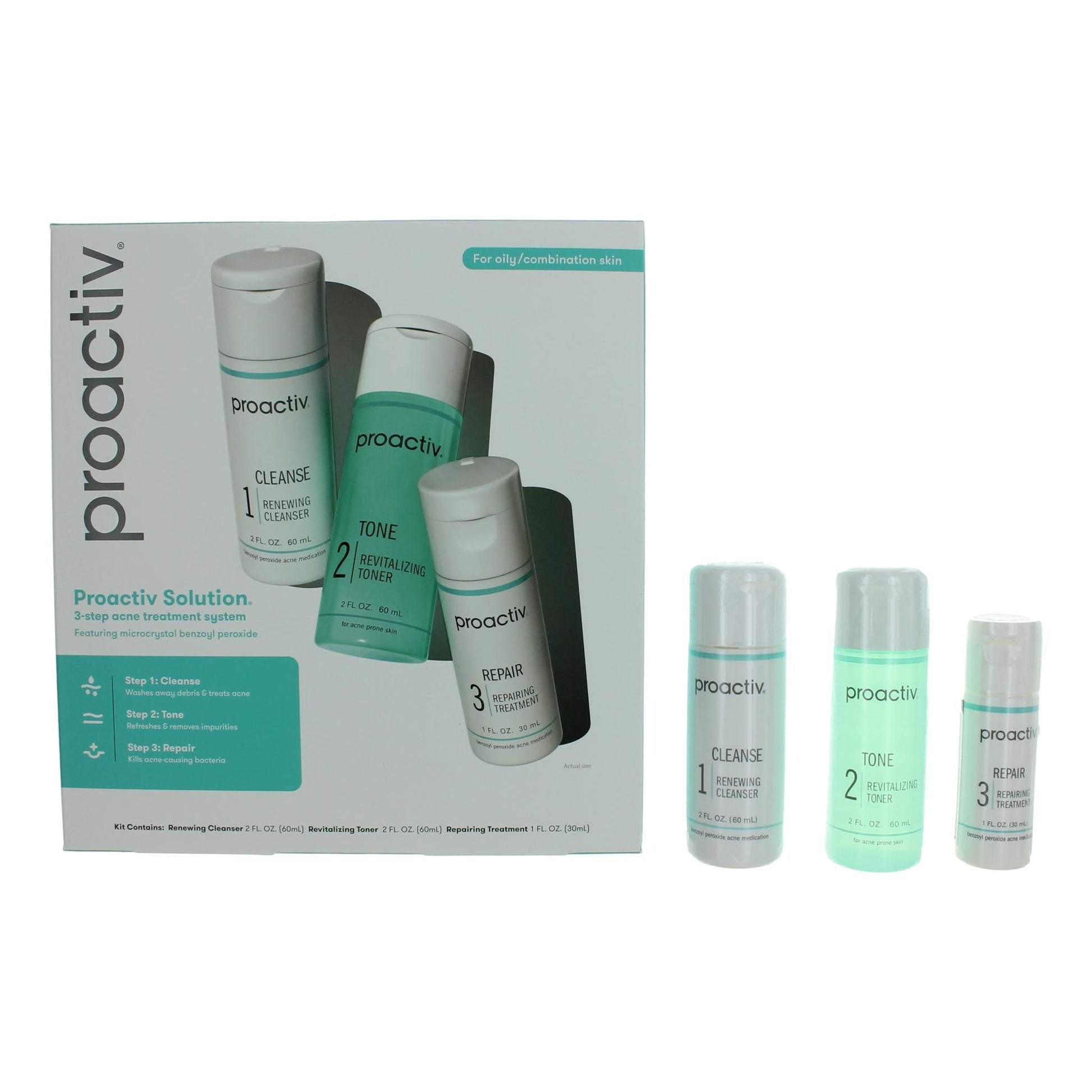 Proactiv Solution by Proactiv, 3 Step Acne Treatment System - Oily/Combo Skin