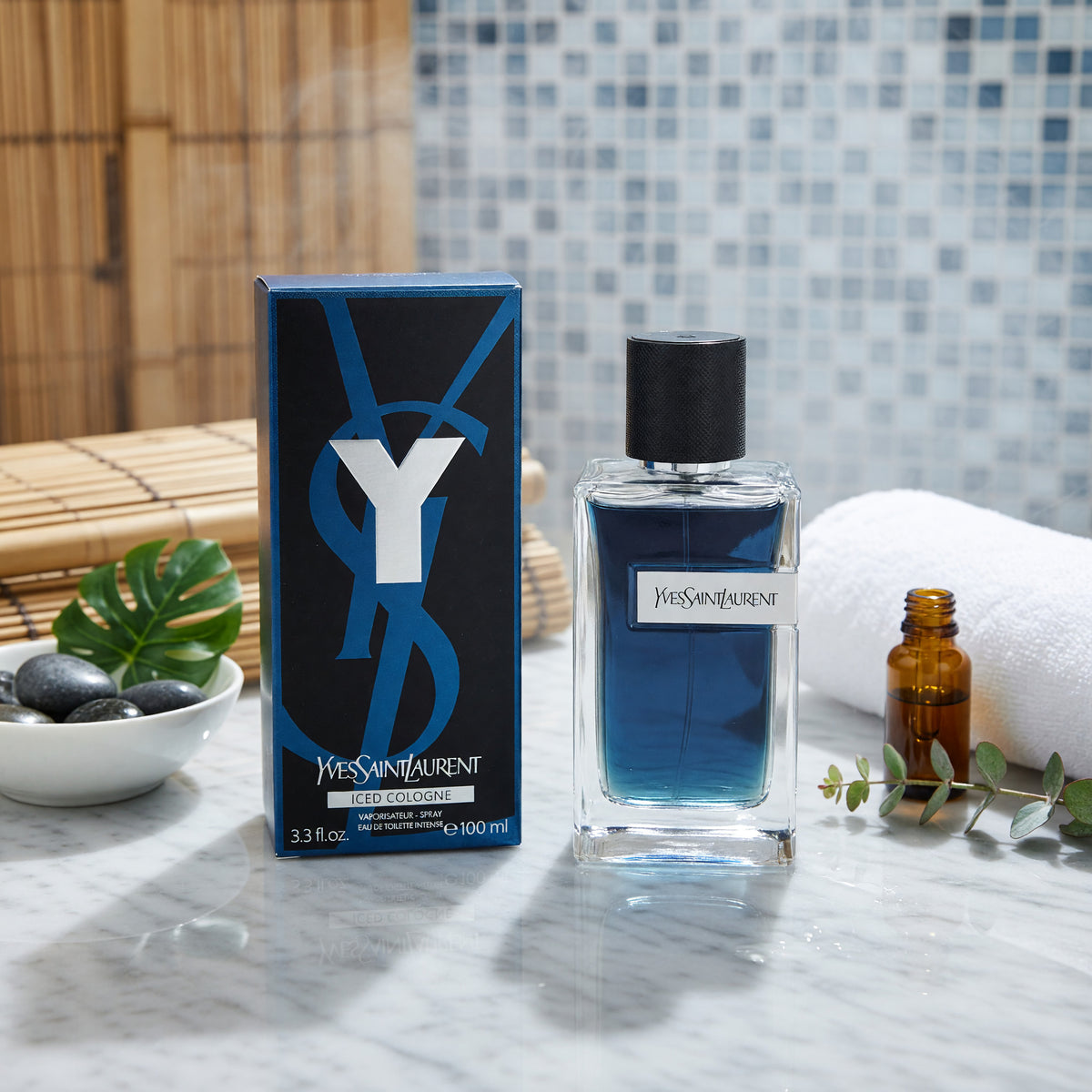 Ysl Y Iced Cologne by Yves Saint Laurent, 3.3oz EDT Intense Spray men