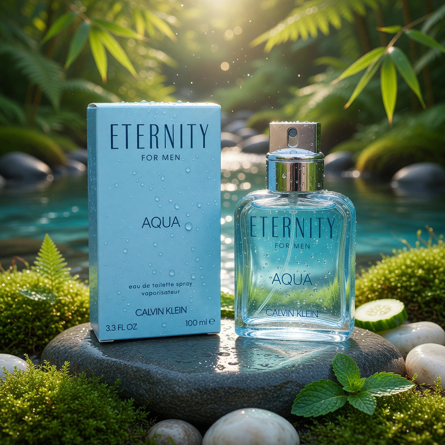 Eternity Aqua by Calvin Klein, 3.4 oz EDT Spray for Men