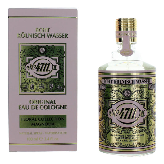 4711 Floral Collection Magnolia by 4711, 3.4oz Eau De Cologne Spray for Unisex