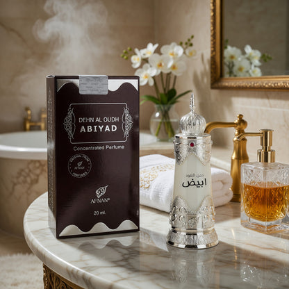 Dehn Al Oudh Abiyad by Afnan, 0.67 oz Perfume Oil for Unisex