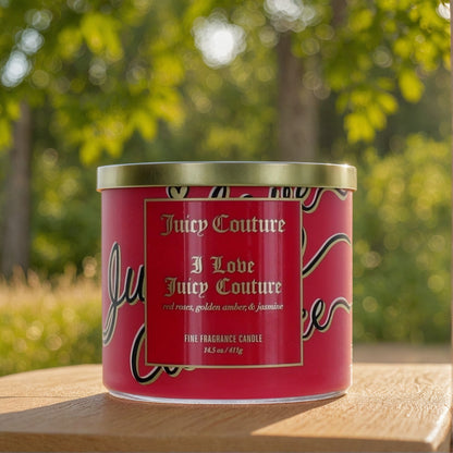 Juicy Couture 14.5oz Soy Wax Blend 3 Wick Candle - I Love Juicy Couture