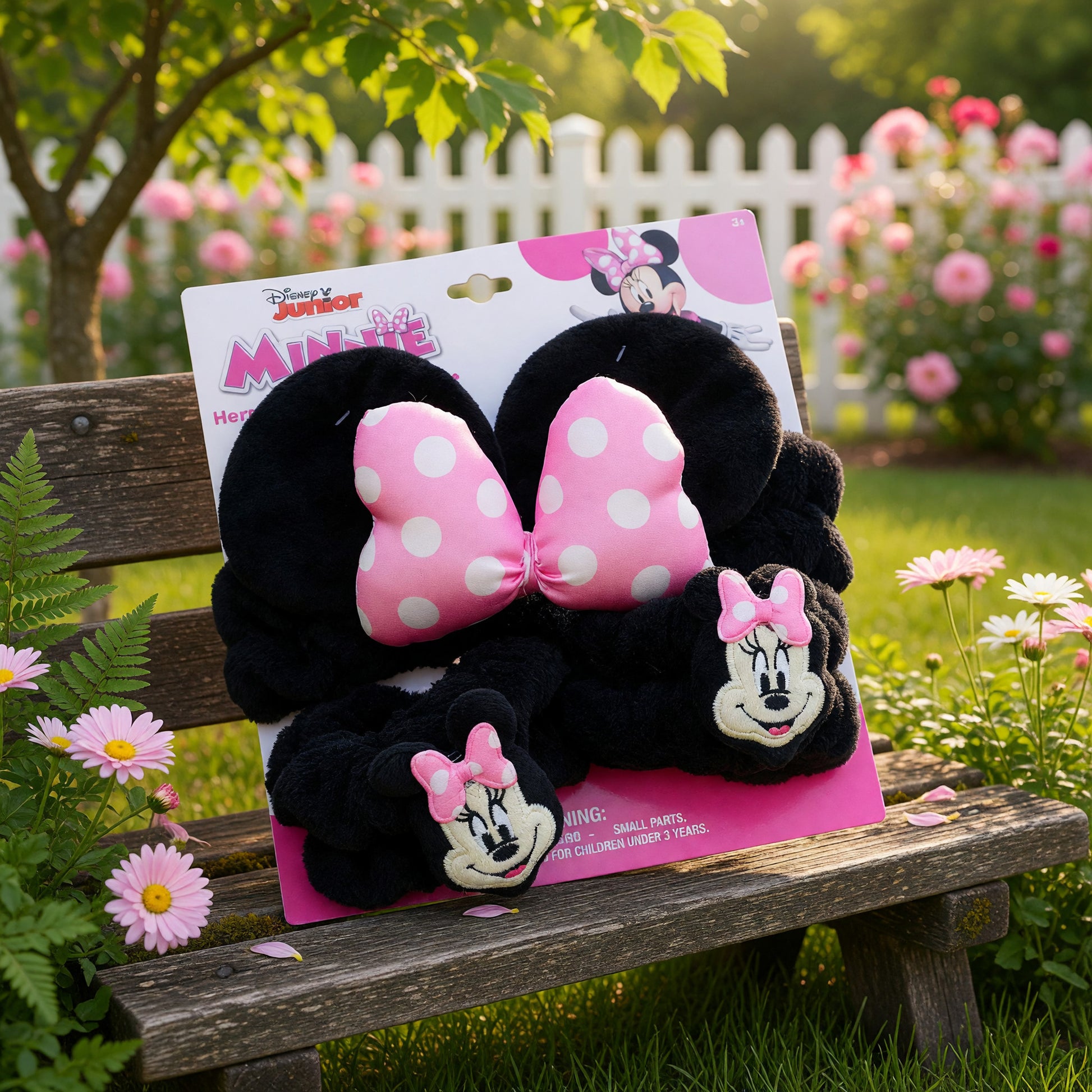 Minnie Mouse Plush Headband & Wristband Set by Disney, for Kids