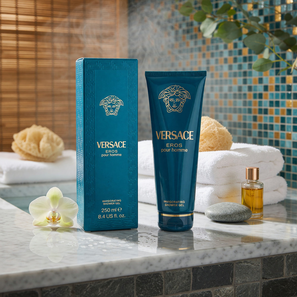 Eros by Versace, 8.4 oz Invigorating Shower Gel for Men