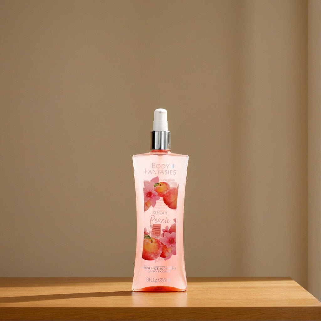 Sugar Peach by Body Fantasies, 8 oz Fragrance Body Spray for Women