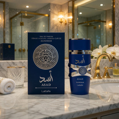 Asad Zanzibar by Lattafa, 3.4 oz EDP Spray for Men